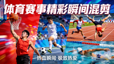 体育赛事综合精彩瞬间混剪视频封面